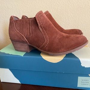 Women’s suede ankle boots.